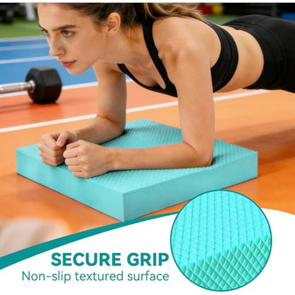 Large Thick Balance Pad Non-Slip Stability Trainer Yoga & Pilates - color: Tiffany