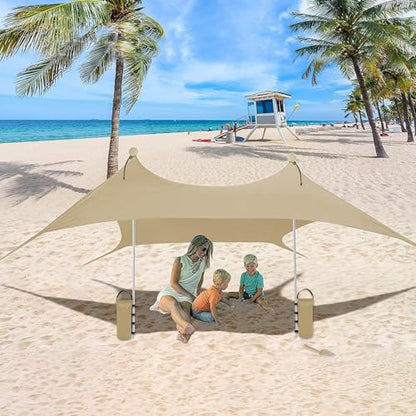 145 LBS Canopy Weights Sand Bags, 4-Pack Sand Bags for Weight Outdoor Advertising Tent Sunshade Fixed Windproof Pop up Canopy Tent Weights (Beige) - color: Beige