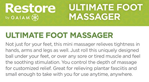 Gaiam Restore Ultimate Foot Massage Roller,Blue,(Pack of 12) - size: 1 EA (Pack of 12)