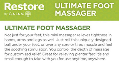 Gaiam Restore Ultimate Foot Massage Roller,Blue,(Pack of 12) - size: 1 EA (Pack of 12)