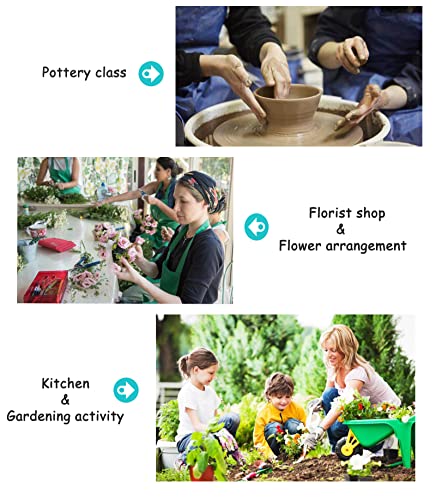 Pottery Apron Split Leg,100% Cotton Artist Apron 3 Pockets for Women Men,Ceramics Clay - color: Black, size: 39" long