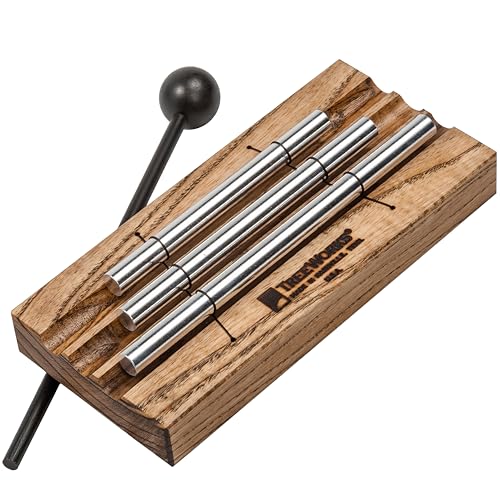 TreeWorks Chimes Energy Chime, 3 Notes –– MADE IN U.S.A. –– For Meditation, Classrooms, Sound Healing or Yoga, Includes Mallet - size: Three Notes
