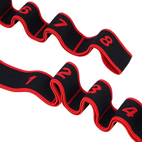 Stretch Band, 8 Loops Elastic Exercise Band for Ballet Dance Gymnastics Training(Red)