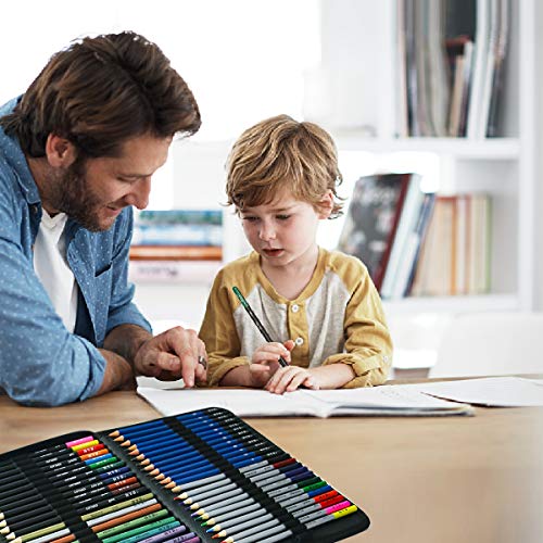 H & B 72PCS Drawing Pencils Set Sketching Kit, Art Supplies with Sketchbook | All-in-One Pro Art Kit with Travel Case - Perfect for Artists Adults Beginners to Draw, Shade, Blend & Color - Ready to Use