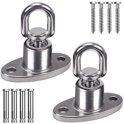 SELEWARE Tire Swing Swivel Hanger, Heavy Duty Swing Hook, 1200 LB Capacity - color: Ball Bearing Swing Hangers, 2 Pack