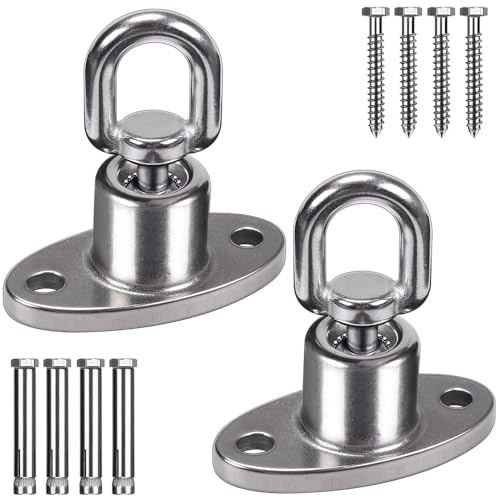 SELEWARE Tire Swing Swivel Hanger, Heavy Duty Swing Hook, 1200 LB Capacity - color: Ball Bearing Swing Hangers, 2 Pack