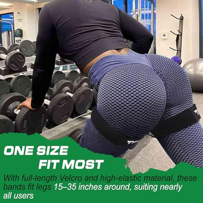 Occlusion Bands for Women Glutes & Hip Building, Blood Flow Restriction Bands BFR Bundle Booty Bands, Best Fabric Resistance Bands for Exercising Your Butt, Squat, Thigh, Fitness - color: Black