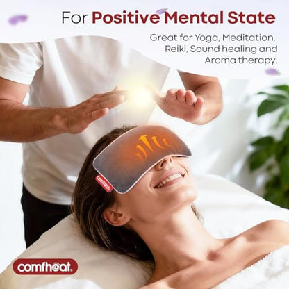 2 Pack Lavender Weighted Eye Pillows for Yoga Microwavable | Moist Heat Eye Compress Mask Pillow with Washable Cover for Relaxation, Sleeping, Meditation, Yoga, Spa, Migraine Relief - color: 2 X Gray (Lavender Scent)