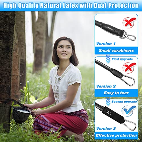 Brebebe Door Anchor Strap for Resistance Bands Exercises, Multi Point Anchor Gym Attachment for Home Fitness, Portable Door Band Resistance Workout Equipment, Easy to Install, Punch-Free, Nail-Free - style: Bands+Handles (20+30 LBS)