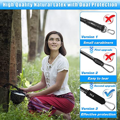 Brebebe Door Anchor Strap for Resistance Bands Exercises, Multi Point Anchor Gym Attachment for Home Fitness, Portable Door Band Resistance Workout Equipment, Easy to Install, Punch-Free, Nail-Free - style: Bands+Handles (20+30 LBS)