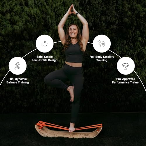 GIBBON SlackBoard, Balance Board Kids & Adults, Slackline Balance Trainer - color: Balance Plus with Stand