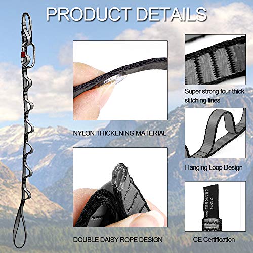 23KN (5070 lbs) Heavy Duty Straps, 2 Pack Adjustable Daisy Chain Webbing - color: Grey