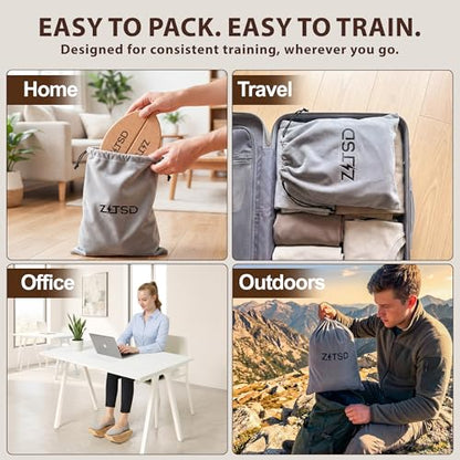 Half Moon Cork Yoga Blocks, 2 Pack Balance Trainer