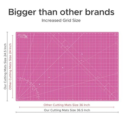 Elan Cutting Mat A1 Pink & Purple, Large Self Healing Cutting Mat 24 x 36 Inch, 5-Ply Craft Board Pink, Hobby Board for Crafts 24x36 Inch - style: 36 x 24"