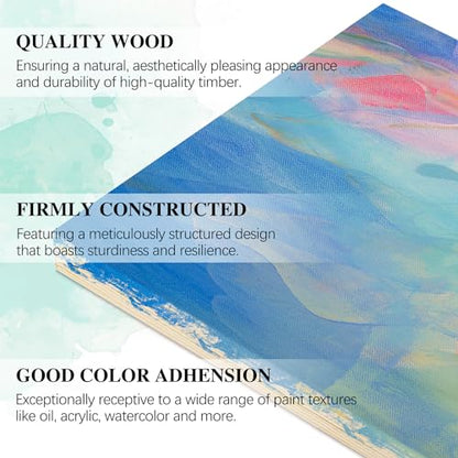 Aodaer 8 Pack Wood Panels 8 x 10 Inch Wooden Panels Canvas Unfinished Craft Wood Boards Panels for Art Crafts Acrylic and Oil Painting Pouring DIY Projects - size: 8 x 10 Inch