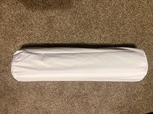 Therapist’s Choice® Bolster Cover with Zipper Closure, Soft & Durable, Size: 6" x 27" (Cover Only, Bolster Not Included) (White Polyester) - color: White Polyester