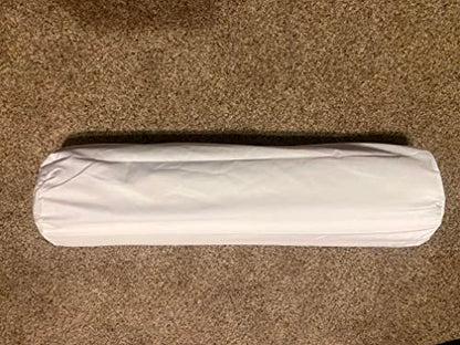 Therapist’s Choice® Bolster Cover with Zipper Closure, Soft & Durable, Size: 6" x 27" (Cover Only, Bolster Not Included) (White Polyester) - color: White Polyester
