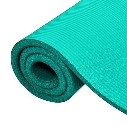 BalanceFrom 1-inch Thick 71x24 Inches Extra Thick Exercise Yoga Mat - color: Green