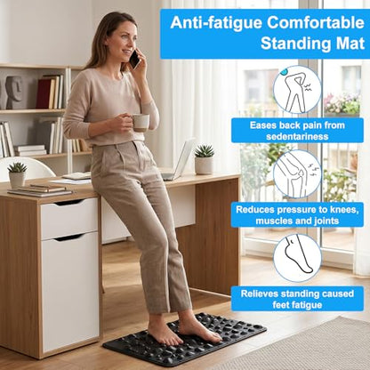 Foot Massage Mat Reflexology Walk Stone Road for Acupressure, 19.6X 12.2 inch Foot Massage Acupoint Mat, Pressure Point Pad for Relieve Foot Pain, Fasciitis