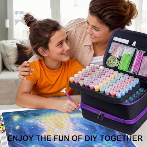 ZYNYXY 240 Slots Diamond Art Storage Container with Diamond Art Accessories and Tools, Portable Bead Storage Boxes for Diamond Painting Kits - size: X-Large