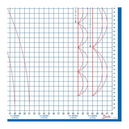 Dritz Superboard Folding Cutting Board 39" x 71" | Large foldable sewing and fabric crafting board, durable cardboard work surface, imperial & metric grid for pattern layout