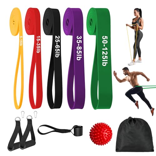 Resistance Bands for Working Out, Workout Bands, Training Bands Set, Pull Up Exercise Bands for Home Workouts, Full Body Training, Physical Therapy, Muscle Training, Strength Training. - color: Purple