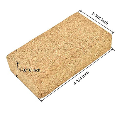 Cork Sanding Blocks 4-1/4"x 2-3/8" x 1-3/16" Hand Sanding Tool for sandpaper - 3pcs
