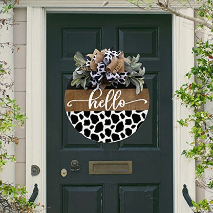Welcome Stencils for Painting on Wood Welcome Sign Stencil 12" | Reusable Cheetah Print Pattern Stencil for Crafts Round Door Hanger - style: Daily 12p