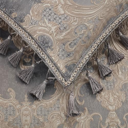 Loom and Mill Luxury Grey Jacquard Throw Pillow Cover 20 x 20 Inch 1 Piece - color: Grey