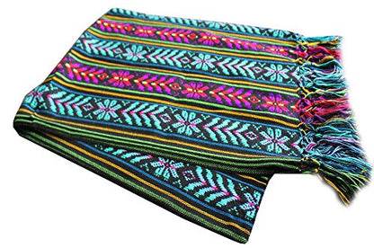 Del Mex Mexican Rebozo Shawl Blanket Doula - color: Black, size: Regular (6 ft x 2.5 ft)