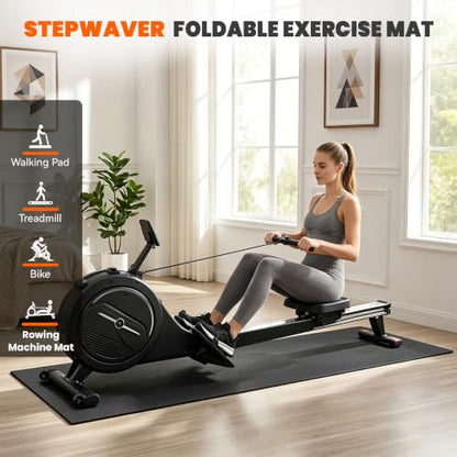 Stepwaver Walking Pad Mat, 102"x36", Treadmill Mat for Hardwood Floors | High Density, 0.2" Thickness, Floor Protection for Rowing Machine Mat, Bike, Elliptical, Treadmill, Walking Pad - size: 102"L x 36"W x 0.2"Th