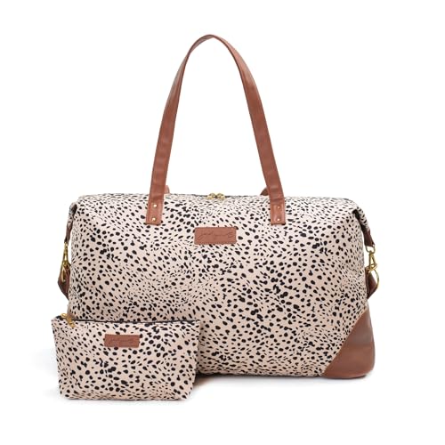 Jadyn Luna Women's Weekender Bag and Travel Duffel, Large 37 Liter Capacity - color: Cheetah Spot, size: Large