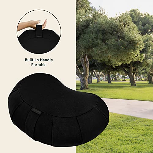 Retrospec Sedona Meditation Cushion, Buckwheat Pillow, Meditation Pillow - color: Black, size: 1 Count (Pack of 1)