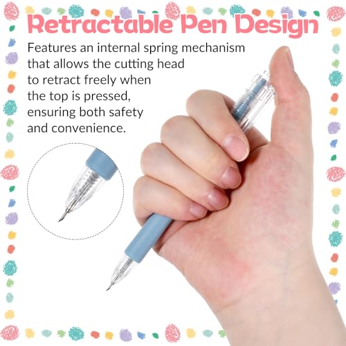 Knife Pen, A Complete Set Craft Cutting Tool Paper Cutter Pen Carving Tools for DIY Drawing Scrapbooking Tools and Crafting Utility Precision (6 Colors)