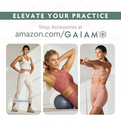 Gaiam Pilates Starter Bundle, Mat, Ring & Resistance Kit