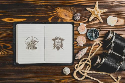 YKW 12 Pcs Pirate Stencils Set, Reusable Nautical Theme Painting Templates, Skull Crossbones Ship Captain DIY Crafts, for Wood Walls Chalkboards Rocks,Ideal for Crafters,and Artists - style: Piracy
