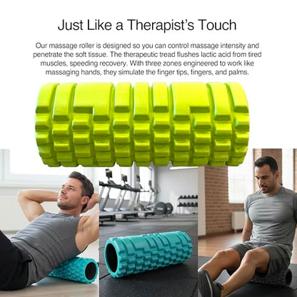 321 STRONG 5-in-1 Massage Set, Complete Mobility Kit for Workout Recovery - color: Bright Lime