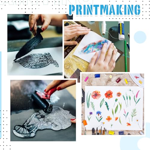Marspark 100 Pcs Printmaking Paper, Printmaking Supplies, Artist Paper for Adults and Students Block Printing, Screen Gel Printing, White (5"x7") - size: 5"x7"