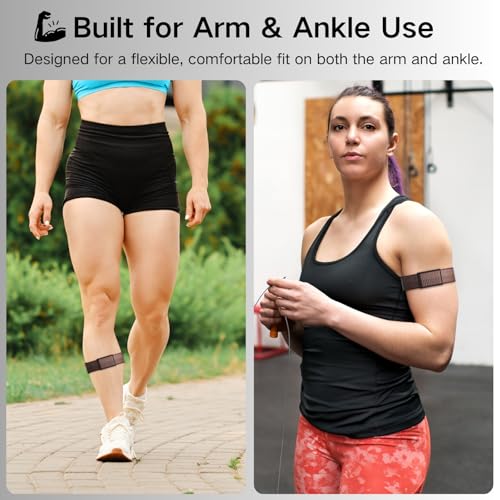 Bicep Bands Compatible for Polar Loop (2025) / Visible Armband 2.0 Straps - color: Copper Brown