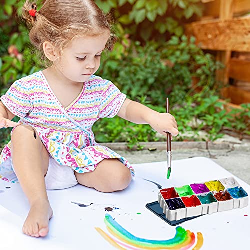 30 Compartments Plastic Watercolor Paint Palette with Lid | Airtight Leakproof Palette for Gouache, Acrylic and Oil - style: Paint Pallet-3Pcs