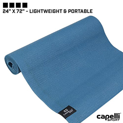 Capelli Sport Yoga Mat - color: Teal - Memory Foam - 7mm