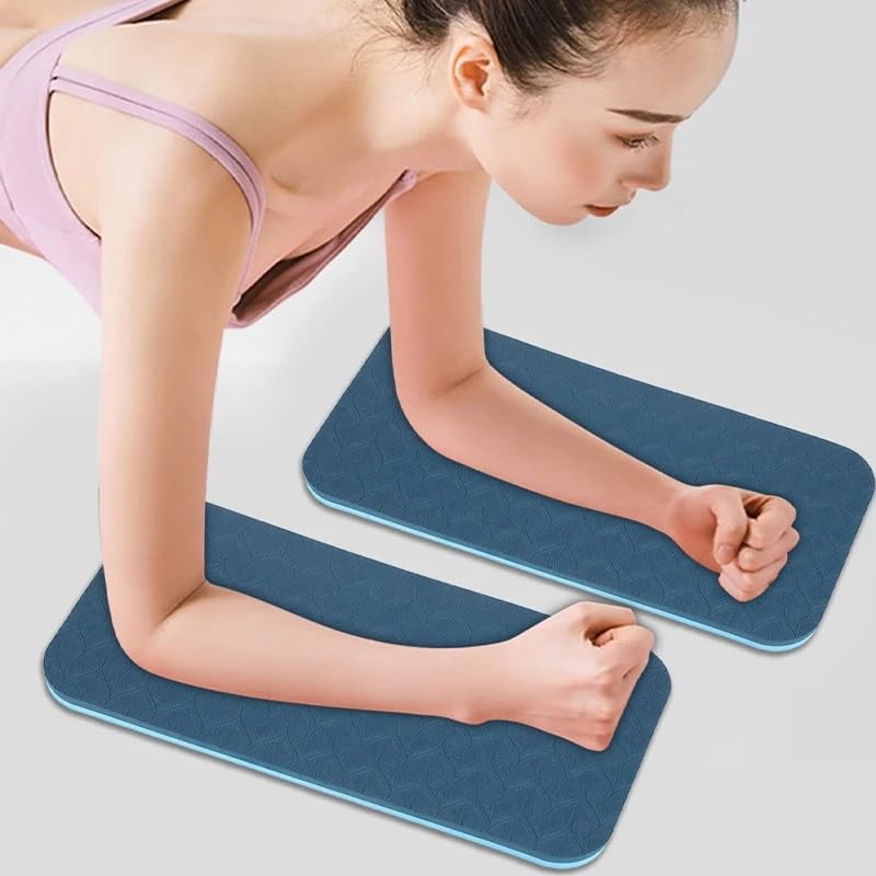 2 Pack Yoga Knee Pads Plank Elbow Pad Plank Board Elbow Cushion Cover Foam 8mm Non-Slip Balance Pad Ab Exercise Wheels Knee Pad for Balance Board Ab Roller Wheel Abdominal Wheel Exercise Workout