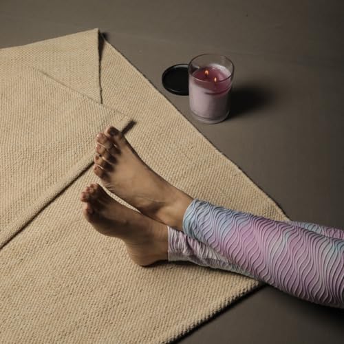Trade Star Organic Cotton Yoga Mat Highly Absorbent Reversible Yoga Rug Travel Mat for Indoor And Outdoor Use 72"L x 24"W Inches Perfect Size Mat Handloomed Meditation Rug Extra Thick Tie Dye Yoga Mat for Exercise - color: Color 2