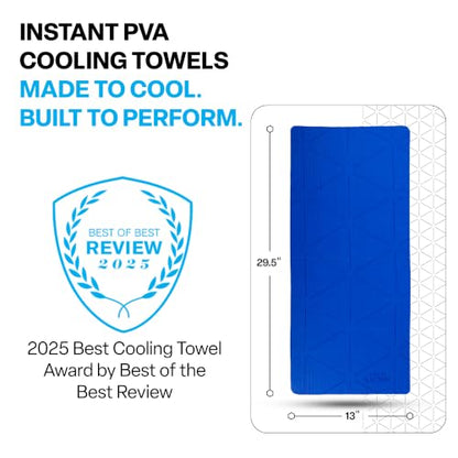 COLD FACTOR Instant PVA Cooling Towels, Cooling Neck Wraps, Blue, 1 Pack - color: Blue