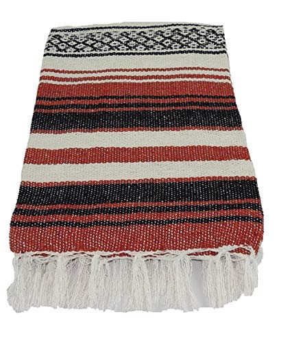 Kakaos Traditional Yoga Blanket. (Terra Cotta) - color: Terra Cotta