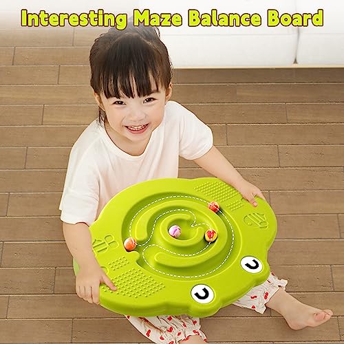 Kids Balance Board Wobble Board with Maze & Stepping Stones