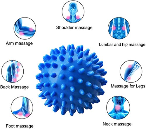 PGYUD Spiky Massage Balls 4 Pack, Trigger Point & Plantar Fasciitis Relief, Deep Tissue Roller for Feet, Back, and Muscles (Green, Pink, Purple, Blue) - color: （green， Pink， Purple，blue）-4 Pack
