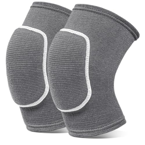 Volleyball Knee Pads knee brace for Women Kids Girls，Soft and Breathable Knee Pads for Volleyball, Dancing, Football, Yoga, Basketball, and Skating - Protective Knee Pads for Adults and Kids (Gray, Medium) - color: Gray, size: Medium