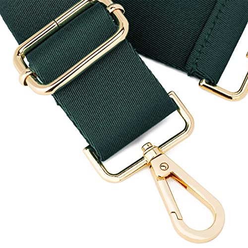 ZOOEASS Wide Shoulder Strap (Solid),Adjustable Replacement Belt Crossbody Canvas Bag Handbag - color: Forest Green