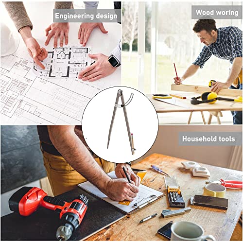 24 inch Compass for Geometry, Compass for Woodworking, Precision Woodworking Compass with Wing Divider and Pencil Holder, Large Compass for Geometry, Woodworking Compass, Drafting, Drawing Compass - size: 24in